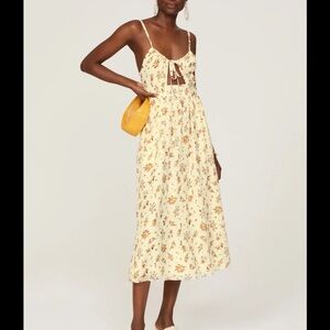 🆕 Madewell Soren Cutout Dress Size 6 Silk